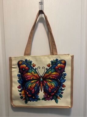 Butterfly Jute Bag